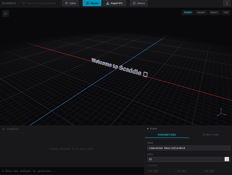 Screenshot of Scaddle